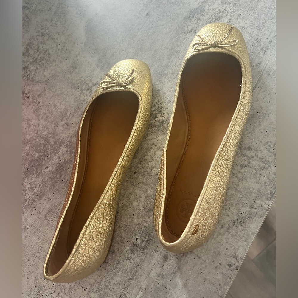 Tory Burch Laila 2 bow driver ballet flat size 9